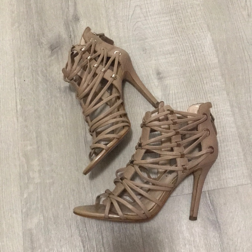 Caged Guess Heels